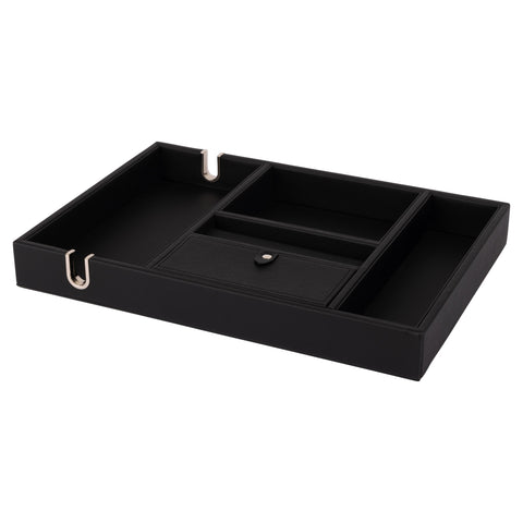 Black Leather Valet Tray