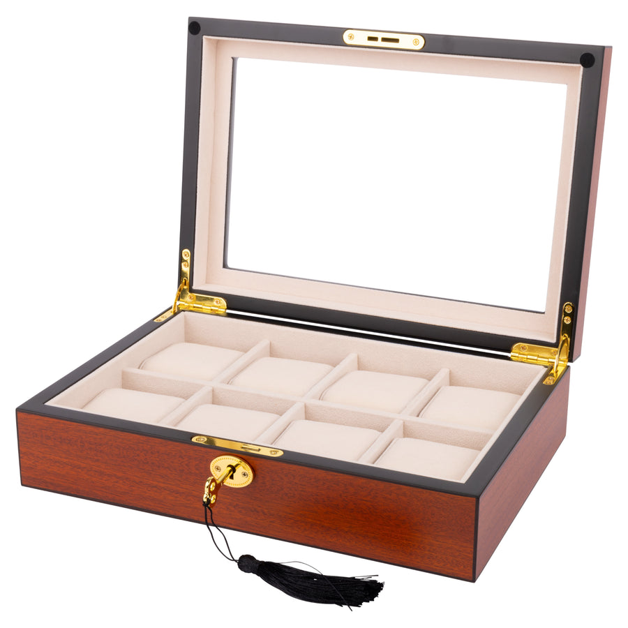 Cherry Display 8 Watch Lock Box