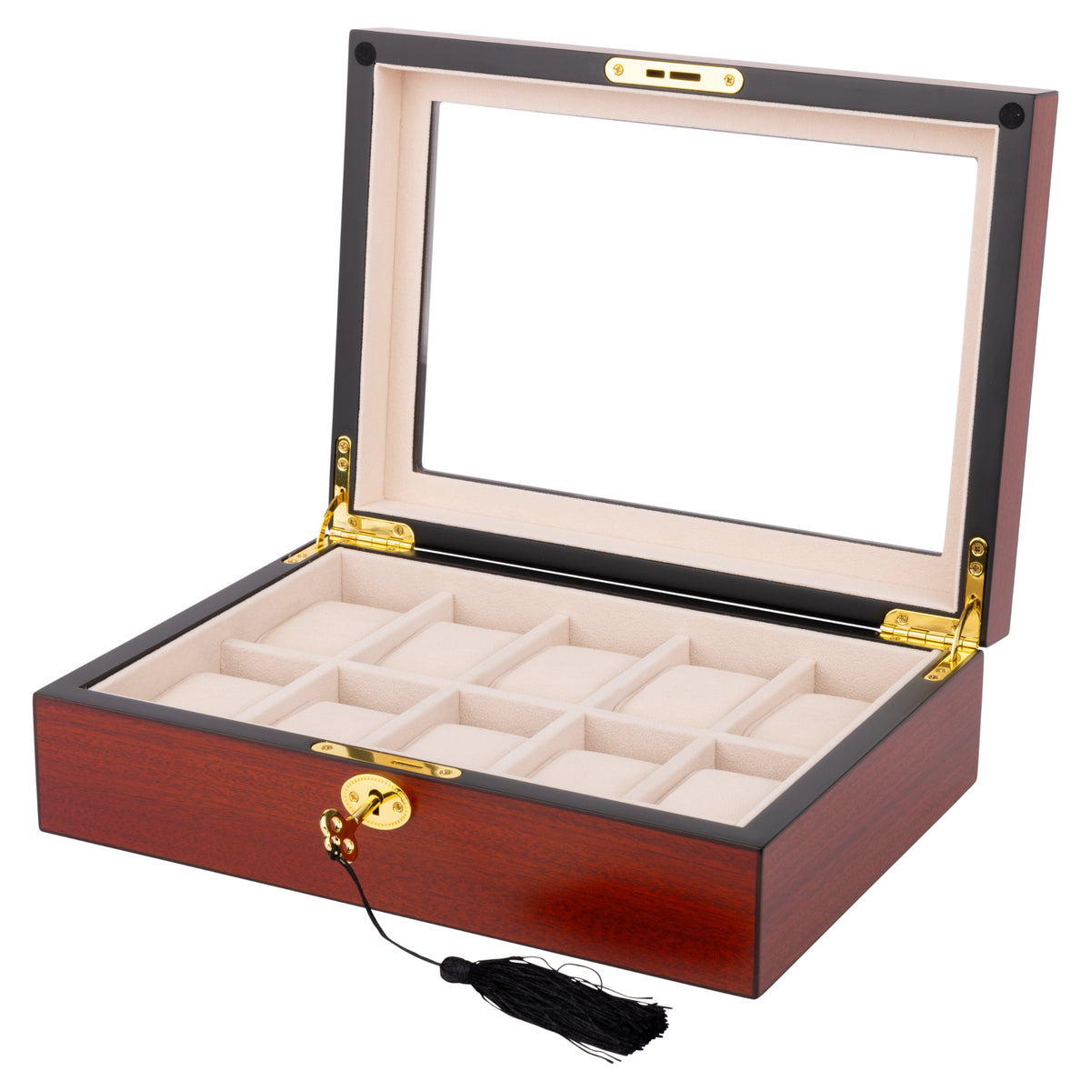 Cherry Display 10 Watch Lock Box