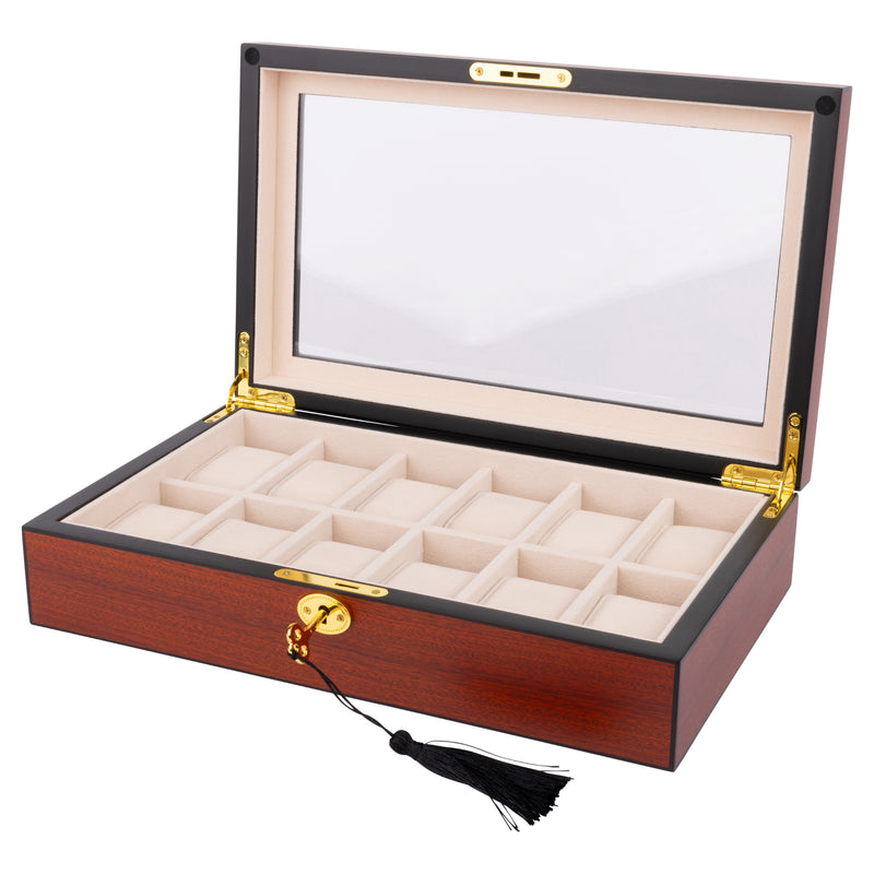 Cherry Display 12 Watch Lock Box