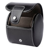 Black Leather Grey Velvet Watch Travel Case