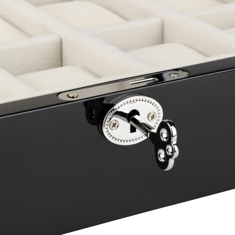 Piano Black 10 Watch Lock Box